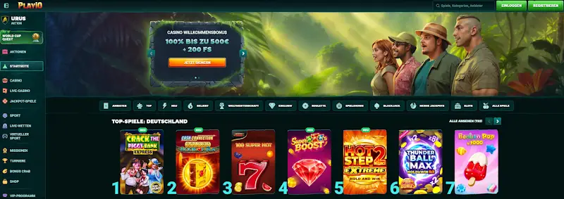 Playio – Online Casino ohne OASIS für High Roller ohne Einsatzlimits